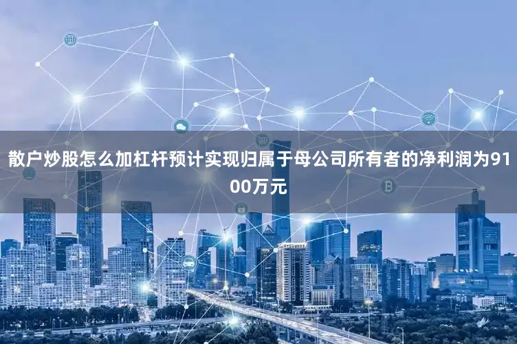 散户炒股怎么加杠杆预计实现归属于母公司所有者的净利润为9100万元